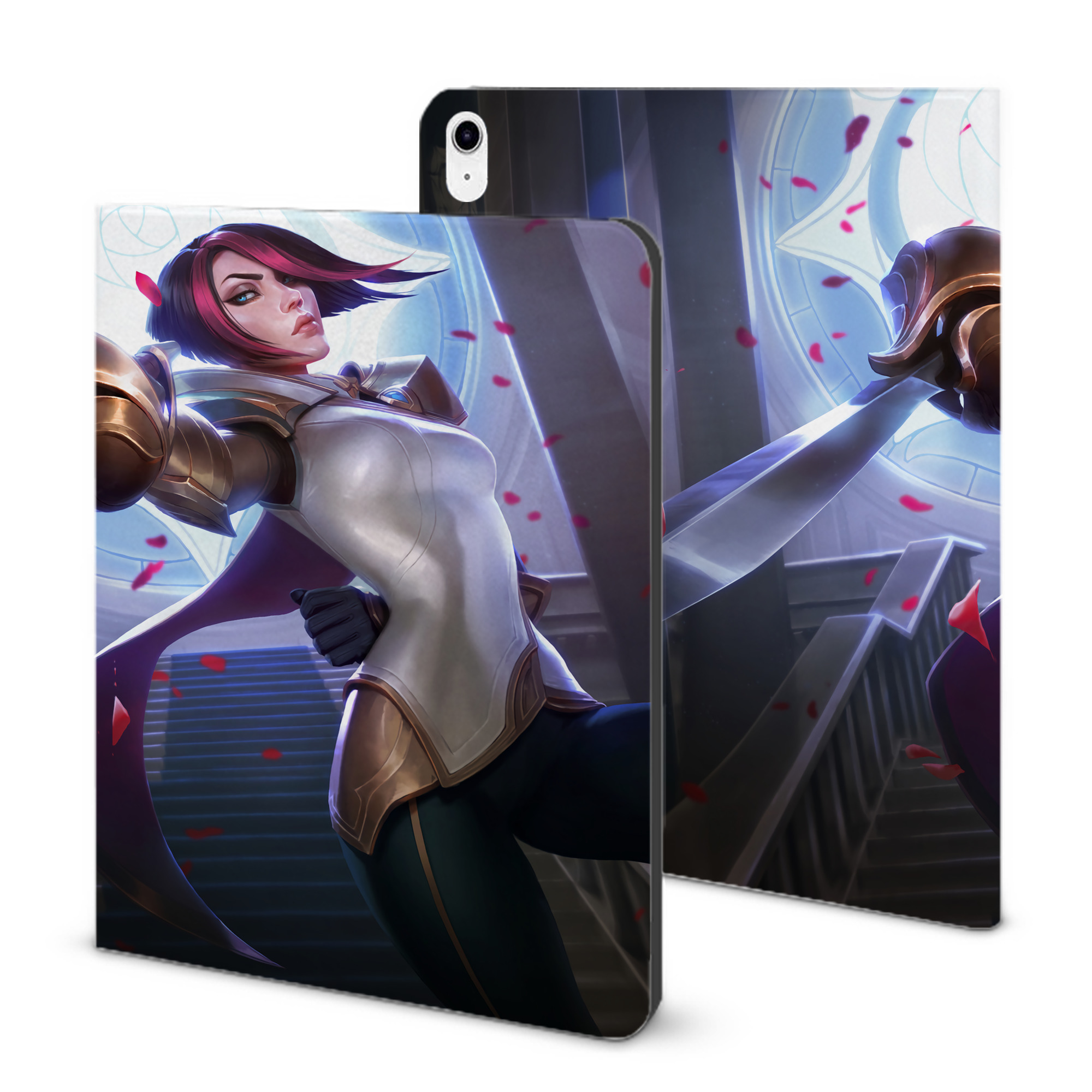 （画像用） リーグ・オブ・レジェンド League of Legends LOL IPad ケース ブック型 PUレザー TPU 耐衝撃 軽量 薄型 ペン収納なし 全面保護 IPad 各モデル対応